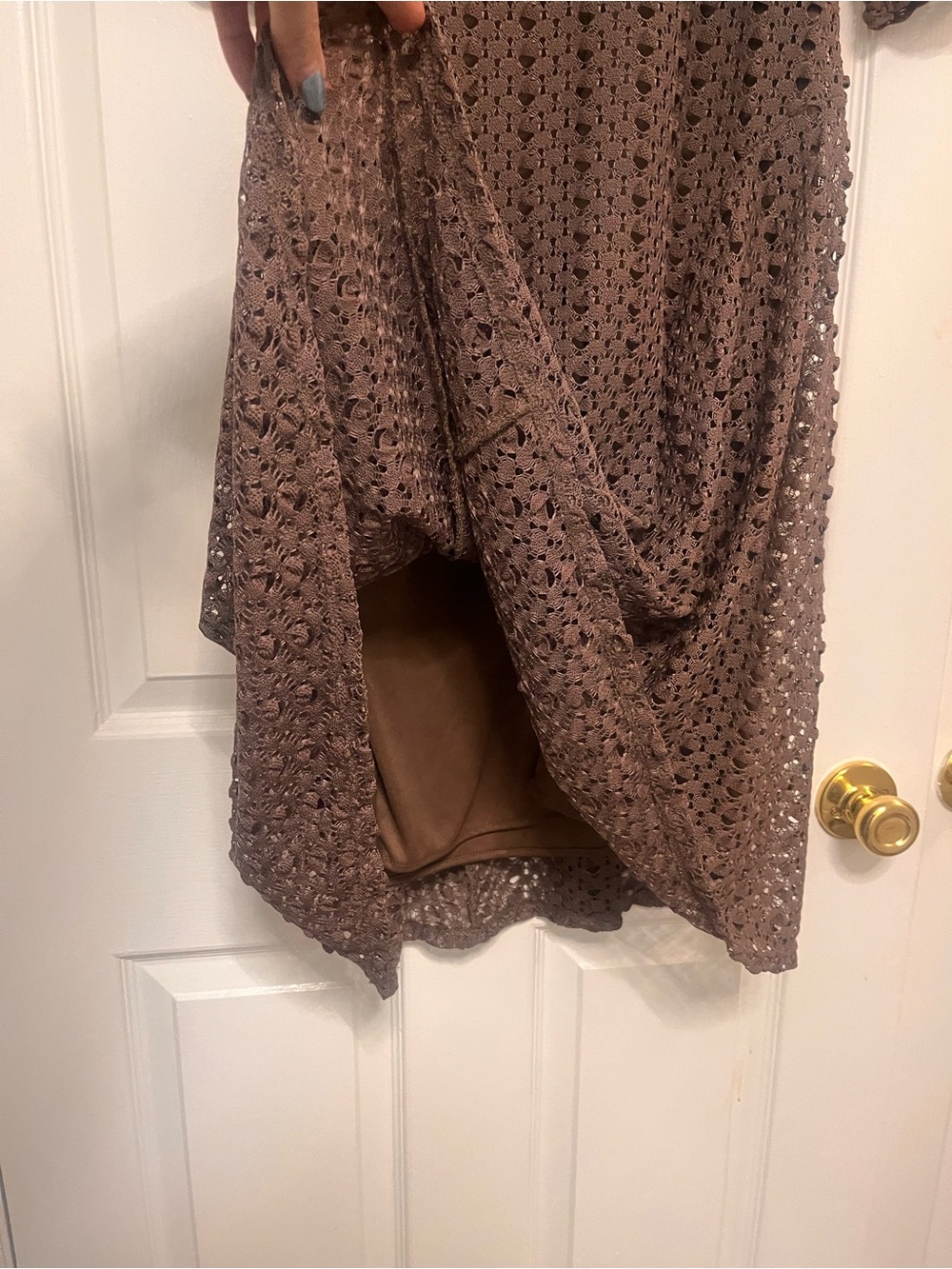 Rabbit Rabbit Rabbit Crocheted grayish Midi Dress 8 - Picture 8 of 10